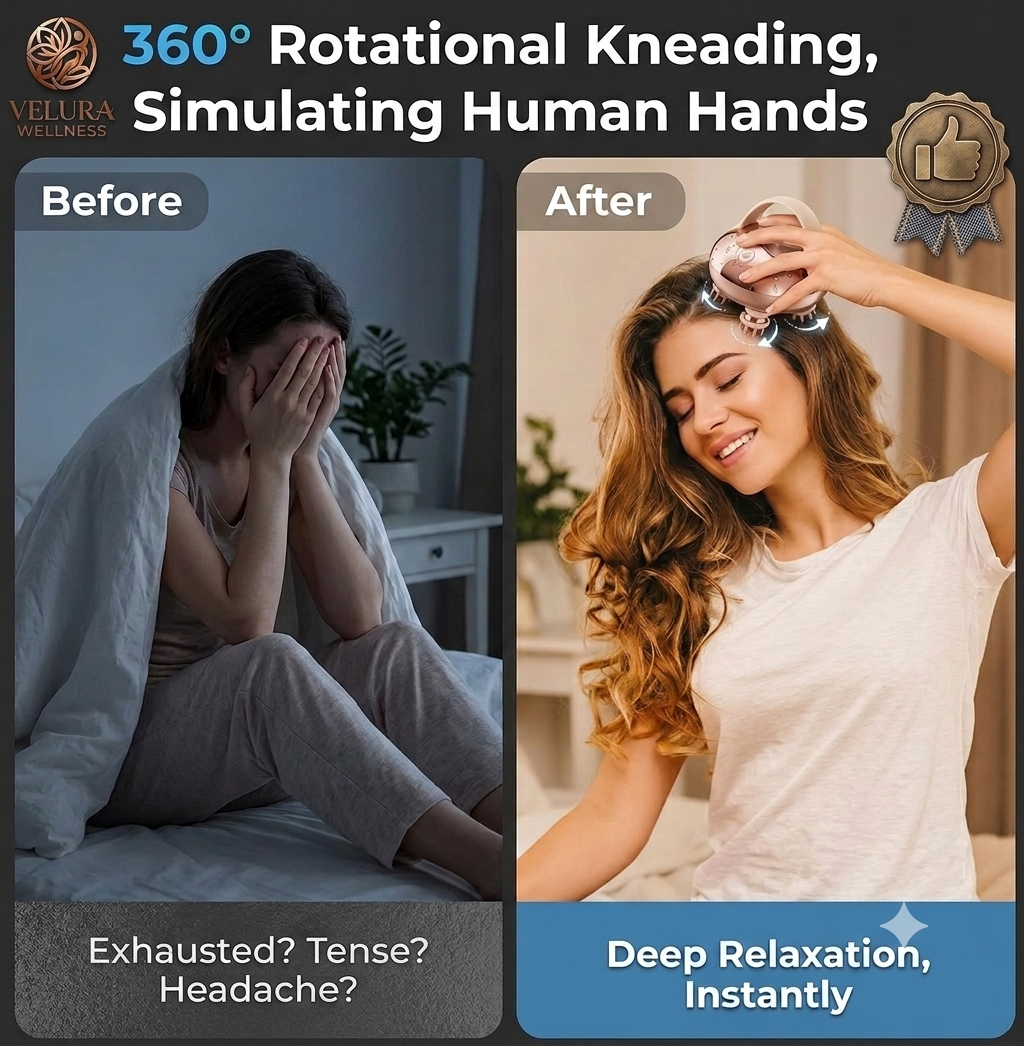 VeluraWellness™ Electric Head Massager